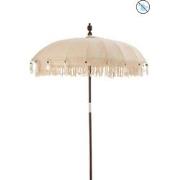 J-line - Parasol Kwastjes/schelpen Beige Hout Donker Bruin Large - 188...