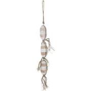 J-line - Hanger Boeien 3 Alabasia Hout/touw Wit/naturel - 18x18x116cm