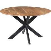 Livingfurn - e Ronde Eetkamertafel -  -  Acasia Hout  - 120 cm - Bruin