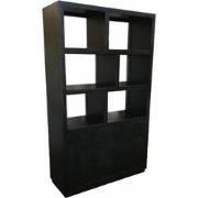 Livingfurn - Vitrinekast Jaxx Black 120cm - Mangohout