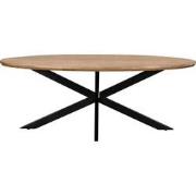 Livingfurn - Eetkamertafel Jesper Oval 210 cm - Mangohout / Gecoat Sta...