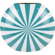 Present Time - Vaas Candy Swirl Large - Turquoise blue & white