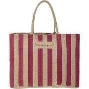 Bloomingville Bergamo shopper tas roze jute