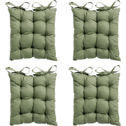 Madison Toscane Kussen - Basic Green - 46x46 - Groen - 4 Stuks