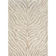 Boho Zebra Tapijt CYBELE - Grijs/Beige - 120x170 cm