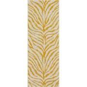 Boho Zebra Loper Gang CYBELE - Geel/Beige - 80x220 cm