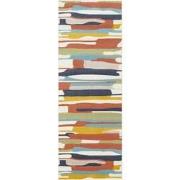 Modern Scandinavisch Loper Gang ANAIS - Meerkleurig/Oranje - 80x220 cm