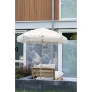 Strandparasol tuinparasol geel beige | kantelbaar | met hoes | 180 cm ...