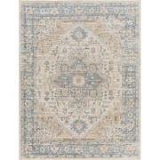 Afwasbaar Vintage Tapijt RIVER - Bruin/Blauw - 160x213 cm