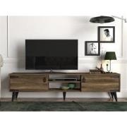 TV Meubel Anthes Walnoot Zwart Melamine 180x49x29,5 cm