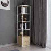 Boekenkast Robbins White Wit Eik Melamine 39x160x39 cm