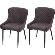 Cosmo Casa Set Van 2 Eetkamerstoelen - Keukenstoel - Relaxstoel - Vint...