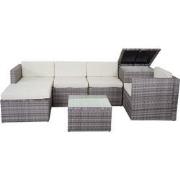 Cosmo Casa Poly Rattan Set - Balkon/Tuin/Lounge - Set Sofa - Zitgroep ...