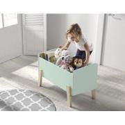 LUCEVI - Kiddy Speelkoffer - Speelgoedkist - Hout - Groen - 80x39x48cm