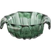 J-line - Bol Deco Retro Glas Groen - 28.5x28.5x10cm