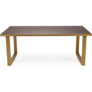 Stalux Eettafel 'Joop' 240 x 100cm, kleur goud / bruin hout