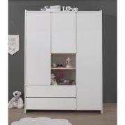 LUCEVI - Kiddy 3 Deurs Kleerkast 190x133x55cm - Wit