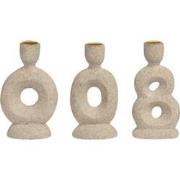 House of Nature Kandelaren set Poly 14cm - 3 stuks