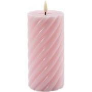 Mansion atmosphere swirl led kaars licht roze 15x7,5cm