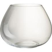 J-line - Vaas Fie Glas Transparant Large - 37x37x29.5cm