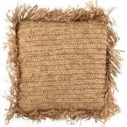 J-line - Kussen Vierkant Raffia Naturel Small - 45x45x15cm