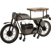 J-line - Bar Motorfiets 12glazen 6flessen Metaal/mango Hout Donkergrij...