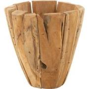 J-line - Bloempot Jack Teak Naturel Medium - 35x35x40cm