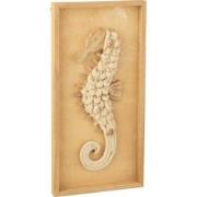 J-line - Wanddecoratie Zeepaardje Hout Naturel - 30x3.5x60cm