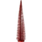 J-line - Kerstboom Decoratief Glitter Plastiek Rood Large - 15x15x61cm