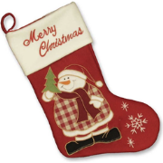 Unique Living | Jolly Christmas stocking rood snowman