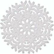 Unique Living | Placemat Ice | Rond | Polyester | Zilver | Ø38cm