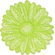 Unique Living - Placemat Flower 38cm Ø Lime