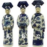 Fine Asianliving Chinese Keizerin Porselein Beelden Handmade Set/3