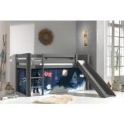 LUCEVI - Pino Halfhoogslaper H115CM + Ladder + Glijbaan + Space Shuttl...