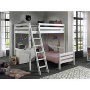 LUCEVI - Pino Mezzanine bed 140x200 cm + Ladder + Commode 2 Deuren + B...