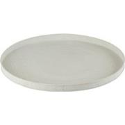 J-line - Plateau Rond Klassiek Ijzer Wit Medium - 50x50x4cm