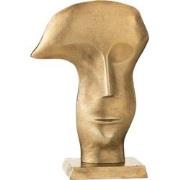 J-line - Masker Gezicht Op Voet Metaal Goud Large - 11x24.5x37cm