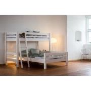 MOJO Stapelbed White Wash 90 x 200 cm + 140 x 200 cm- inclusief montag...