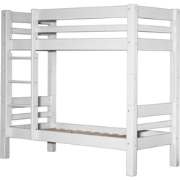 MOJO Stapelbed rechte ladder White Wash 90 x 200 cm - inclusief montag...