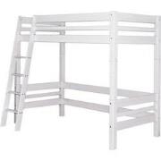 MOJO Hoogslaper schuine ladder White Wash 90 x 200 cm - inclusief mont...