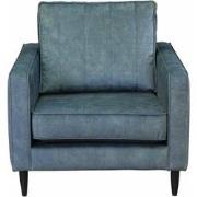 Fauteuil - Linje - velours Adore blauw 158