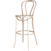 Vienna Thonet No. 18 houten barkruk whitewash - 75 cm