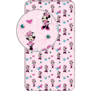 Disney Minnie Mouse Hoeslaken Flowers - 90 x 200 cm - Katoen