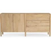 Dressoir Naturel - 2 Deuren Soft Close - 190x40x85cm - Laurie