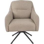 Fauteuil Draaibaar - Stof Taupe - 75x70x85cm - Matthias