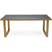 Stalux Eettafel 'Joop' 180 x 100cm, kleur goud / zwart marmer