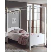 LUCEVI - Amori hemelbed + Lattenbodem - Wit - 90x200 cm