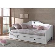 LUCEVI - Amori Kajuitbed + Lattenbodem + Rolbed - Wit - 90x200 cm