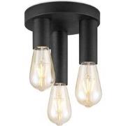 Moderne LED Plafondlamp Marna - Zwart - Rond - 19/19/16.5cm - geschikt...