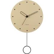 Karlsson - Wandklok Studs Pendulum - Zandbruin- Ø30cm